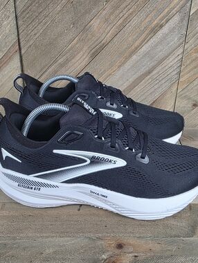 Brooks Glycerin GTS 22 Womens Athletic Running Shoes Size 10 Black NO INSOLES